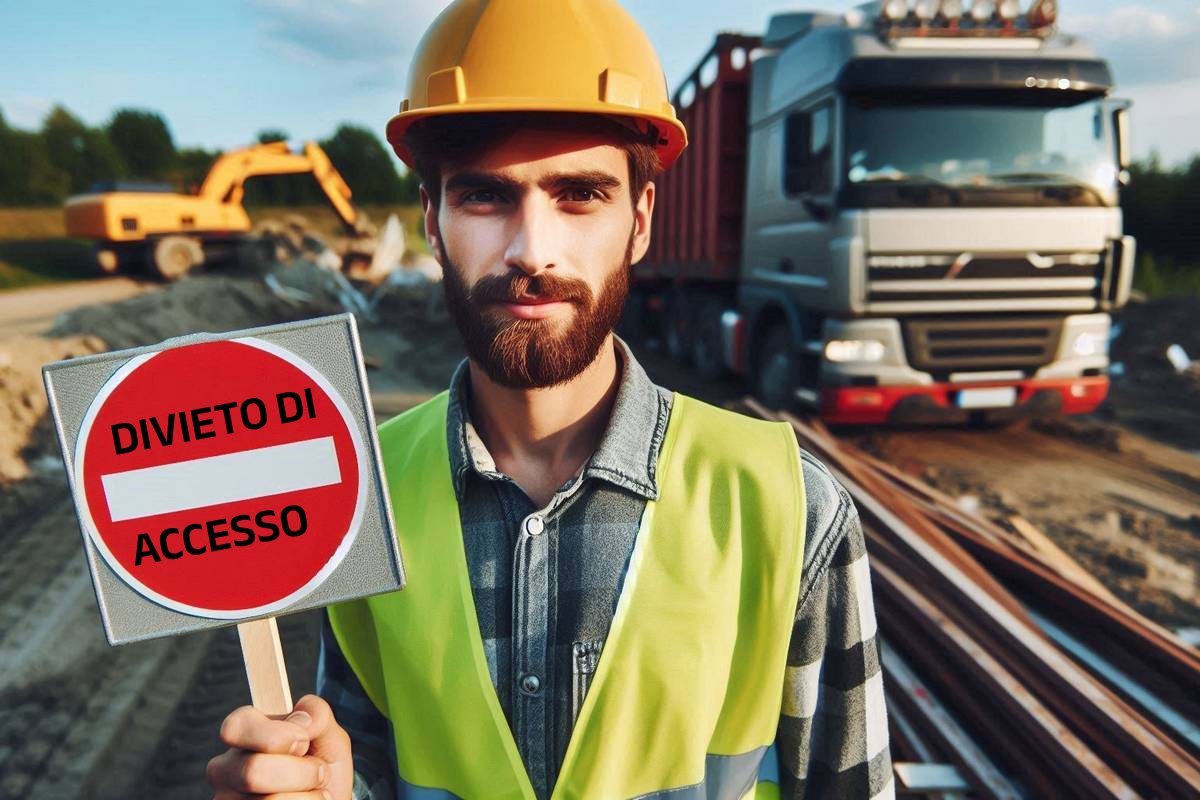 no entry - cantiere edile