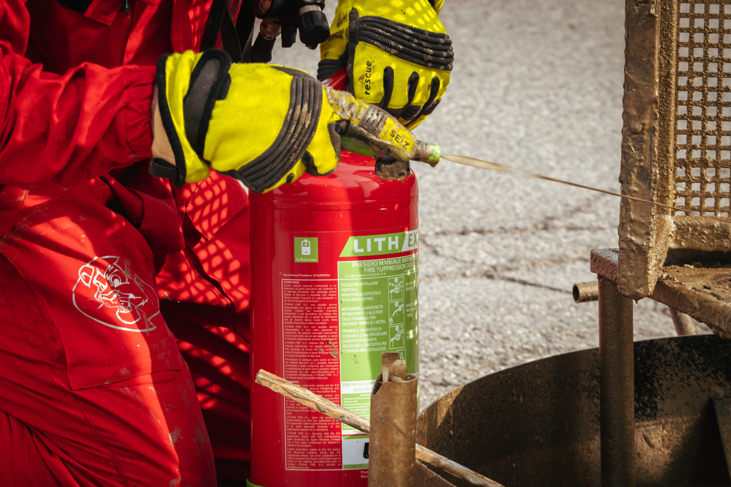 batterie al litio antincendio